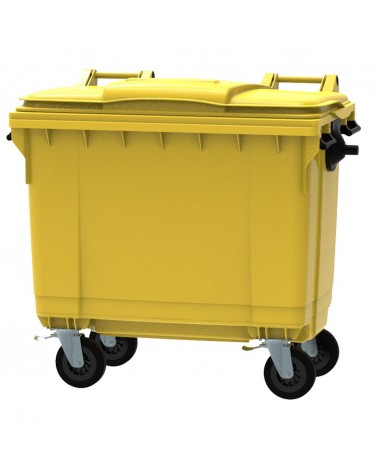 Conteneur - Poubelle à déchets ESE - 4 roues - 660L Jaune