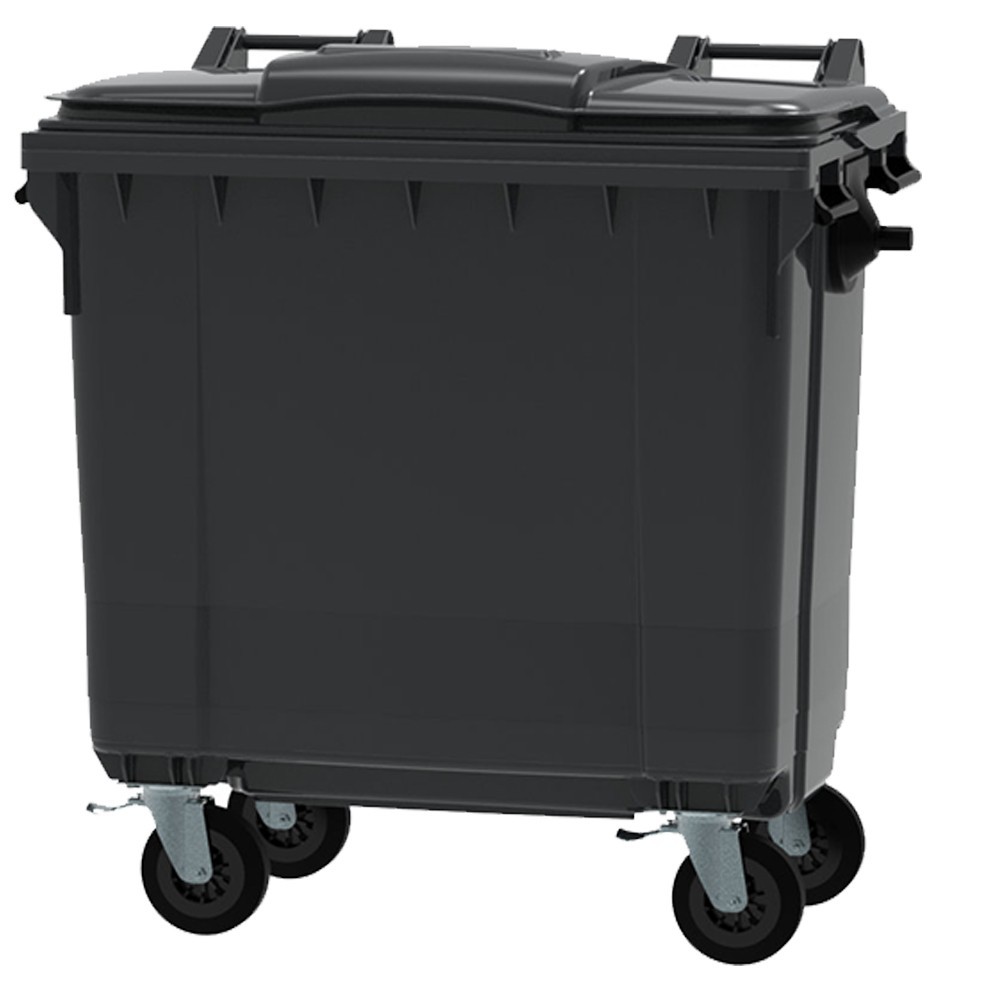 Conteneur à déchets 240 L gris - 1067 x 580 x 730 mm - Poubelle à roulettes  extérieur - Idéal pour le tri - Poubelle grande contenance - Conteneur à  ordures : : Cuisine et Maison