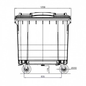 Poubelle Exterieur 5 0L / 60L / 100L / 160L / 280L / 380L Les ordures  rondes épaisses peuvent grossir une