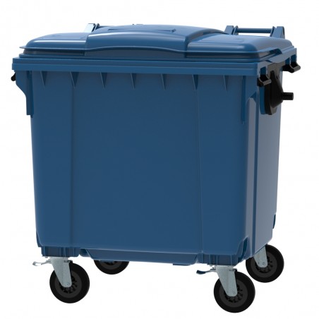 Conteneur - Poubelle à déchets ESE - 4 roues - 1100L Bleu