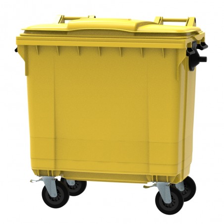 Conteneur - Poubelle à déchets ESE - 4 roues - 770L Jaune