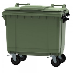 Conteneur - Poubelle à déchets ESE - 4 roues - 660L Vert